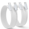 Câble USB C vers USB C [1M, Lot de 2] Cable USB C 60W PD Charge Rapide Cable USB Type C pour iPhone 17 16 15 Pro Max,MacBook Pro