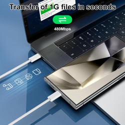 Câble USB C vers USB C [1M, Lot de 2] Cable USB C 60W PD Charge Rapide Cable USB Type C pour iPhone 17 16 15 Pro Max,MacBook Pro