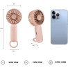 Jsdoin mini-handheld-ventilator, leistungsstarker desktop- mit schnalle, leichter usb-ventilator, geeignet f ür modische frauen,