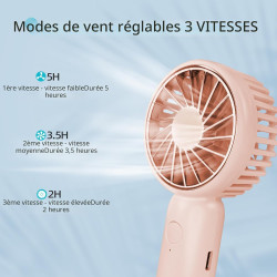 Jsdoin mini-handheld-ventilator, leistungsstarker desktop- mit schnalle, leichter usb-ventilator, geeignet f ür modische frauen,