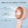 Jsdoin mini-handheld-ventilator, leistungsstarker desktop- mit schnalle, leichter usb-ventilator, geeignet f ür modische frauen,