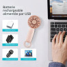 Jsdoin mini-handheld-ventilator, leistungsstarker desktop- mit schnalle, leichter usb-ventilator, geeignet f ür modische frauen,