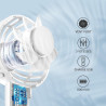 Jsdoin mini-handheld-ventilator, leistungsstarker desktop- mit schnalle, leichter usb-ventilator, geeignet f ür modische frauen,