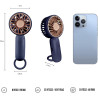 Jsdoin mini-handheld-ventilator, leistungsstarker desktop- mit schnalle, leichter usb-ventilator, geeignet f ür modische frauen,