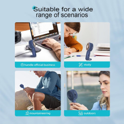 Jsdoin mini-handheld-ventilator, leistungsstarker desktop- mit schnalle, leichter usb-ventilator, geeignet f ür modische frauen,