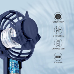 Jsdoin mini-handheld-ventilator, leistungsstarker desktop- mit schnalle, leichter usb-ventilator, geeignet f ür modische frauen,