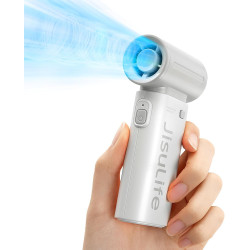 JISULIFE Ventilateur Portable, Turbo Power High Speed Air [18h Max temps de Refroidissement], vent à 5 Vitesses, Rechargeable de