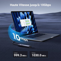 Uvert boîtier m.2 ssd nvme usb 3.2 gen 2 10 gbps adaptateur nvme ssd m.2 2230 2242 2260 2280 compatible avec iphone 17 pro max a