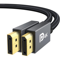 IVANKY Câble DisplayPort 144Hz 2m, [Certifié VESA] Supporte 4K@60Hz, 2K@144Hz, 2K@165Hz, avec FreeSync et G-Sync, pour ASUS, Del