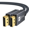 IVANKY Câble DisplayPort 1.4, 8K@60Hz, 4K@ 144Hz, 4K@75Hz y 1080@240Hz, Câble DisplayPort 1.4 Compatible avec HDR, FreeSync, G-S