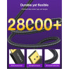 IVANKY 8K Câble Displayport 1.4 1M, [Certifié VESA] 8K@60Hz, 4K@240Hz, 2K@240Hz/165Hz/144Hz, 32.4Gbps Câble DP 1.4 Compatible av