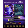 IVANKY 8K Câble Displayport 1.4 2M, [Certifié VESA] 8K@60Hz, 4K@240Hz, 2K@240Hz/165Hz/144Hz, 32.4Gbps Câble DP 1.4 Compatible av