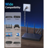 ARISKEEN Cat 8 Câble Ethernet 3mètre, Cat8 Tressé Plat Haut Débit (40Gbps 2000Mhz/s) Gigabit Rj45 STP Câble Blindé Internet Rése