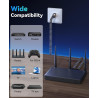 ARISKEEN Cat 8 Câble Ethernet 5M, Cat8 Tressé Plat Haut Débit (40Gbps 2000Mhz/s) Gigabit Rj45 STP Câble Blindé Internet Réseau L