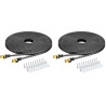 ARISKEEN Cat 8 Câble Ethernet 10M, Cat8 Tressé Plat Haut Débit (40Gbps 2000Mhz/s) Gigabit Rj45 STP Câble Blindé Internet Réseau 