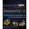 ARISKEEN Cat 8 Câble Ethernet 20M, Cat8 Tressé Plat Haut Débit (40Gbps 2000Mhz/s) Gigabit Rj45 STP Câble Blindé Internet Réseau 