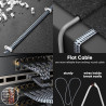ARISKEEN Câble réseau Ethernet CAT8 de 53 m, 40 Gbit/s, 2000 MHz, cordon de brassage LAN à haut débit, tressé en nylon, blindé, 