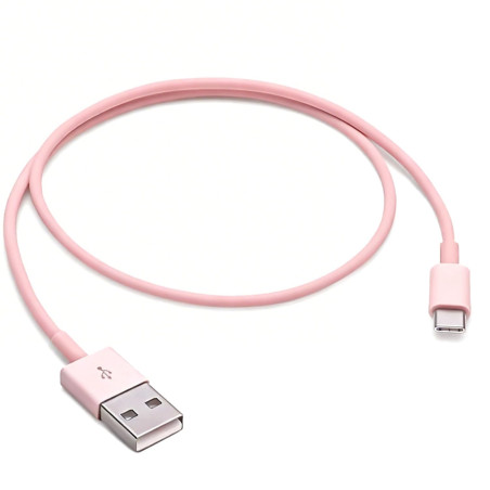 Câble de charge Carplay USB C vers USB pour iPhone 17/17e/16/15 - Rose court - 0,5 m - Pour iPhone 17/16/15 Pro Max, Plus, 17e, 