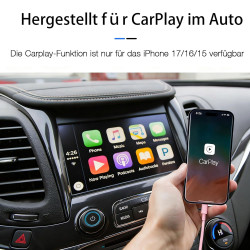 Câble de charge Carplay USB C vers USB pour iPhone 17/17e/16/15 - Rose court - 0,5 m - Pour iPhone 17/16/15 Pro Max, Plus, 17e, 