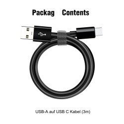 3 m Câble de chargement pour Kindle Fire, câble USB A vers USB C pour Kindle Fire 7, HD 8, HD 10 (9ème, 10ème, 11ème, 12ème géné
