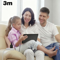 3 m Câble de chargement pour Kindle Fire, câble USB A vers USB C pour Kindle Fire 7, HD 8, HD 10 (9ème, 10ème, 11ème, 12ème géné