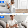 Cable iPhone USB C, Cable USB C vers Lightning 1M+2M, [Certifié MFi] Câble iPhone USBC Chargeur Rapide Fil pour Apple iPhone 14 