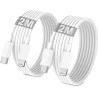 Cable iPhone USB C, Cable USB C vers Lightning 2M 2Pack, [Certifié MFi] Câble iPhone USBC Chargeur Rapide Fil pour Apple iPhone 