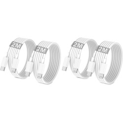 ZMHPJQ Câble USB C Lightnning 2M-Lot de 4 [Certificat MFi] Rapide Type C Câble Charge Chargeur Type C Câble Chargeur pour iPhone
