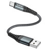 ZKAPOR Câble USB C Court 15CM, Cable USB C Charge Rapide 3A Nylon Tressé Chargeur Type C pour iPhone 15/15 Pro Max, Samsung Gala