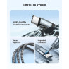 ZKAPOR Extra Long Câble USB C 4M, Cable USB C Charge Rapide 3A Nylon Tressé Chargeur Cable Type C pour iPhone 16/16 Pro Max/15, 