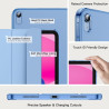 JETech Coque pour iPad (A16) 11ème/10ème Génération (2025/2022), Support Mince Dos Dur Housse Étui avec Veille/Réveil Automatiqu