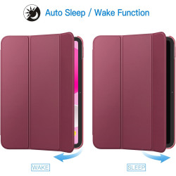 JETech Coque pour iPad (A16) 11ème/10ème Génération (2025/2022), Support Mince Dos Dur Housse Étui avec Veille/Réveil Automatiqu