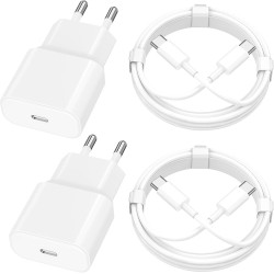 [Certifié Apple MFi] Chargeur iPhone 17, Rombica 4Pack 20W USB-C Secteur Adaptateurs Chargeur Mural Type-C Charge Rapide avec Câ