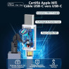 [Certifié Apple MFi] Chargeur iPhone 17, Rombica 4Pack 20W USB-C Secteur Adaptateurs Chargeur Mural Type-C Charge Rapide avec Câ
