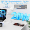[Certifié Apple MFi] Chargeur iPhone 17, Rombica 4Pack 20W USB-C Secteur Adaptateurs Chargeur Mural Type-C Charge Rapide avec Câ