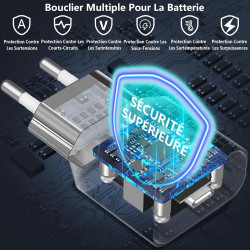 [Certifié Apple MFi] Chargeur iPhone 17, Rombica 4Pack 20W USB-C Secteur Adaptateurs Chargeur Mural Type-C Charge Rapide avec Câ