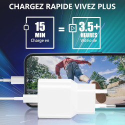 [Certifié Apple MFi] Chargeur iPhone 17, Rombica 4Pack 20W USB-C Secteur Adaptateurs Chargeur Mural Type-C Charge Rapide avec Câ