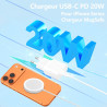 [Certifié Apple MFi] Chargeur iPhone 14, Rombica 4Pack 20W USB-C Secteur Adaptateur Chargeur Mural Type-C Charge Rapide Avec Câb
