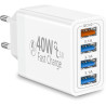 Chargeur USB, Rombica 40W 4-Port Prise Chargeur Rapide QC 3.0, 4USB Chargeur Bloc Multiple Secteur QC+USB 3.1A Adaptateur pour i