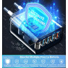 Chargeur USB, Rombica 40W 4-Port Prise Chargeur Rapide QC 3.0, 4USB Chargeur Bloc Multiple Secteur QC+USB 3.1A Adaptateur pour i
