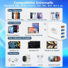 Chargeur USB, Rombica 40W 4-Port Prise Chargeur Rapide QC 3.0, 4USB Chargeur Bloc Multiple Secteur QC+USB 3.1A Adaptateur pour i