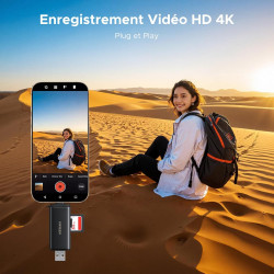 Uvert lecteur de carte sd tf usb c et usb 3.0 2 en 1 adaptateur de microsd en aluminium sd card reader compatible avec macbook i