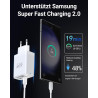 TOPADRE Chargeur 65 W USB C, Chargeur 2 pièces avec 2 câbles de Charge 60W (2m), Chargeur Rapide USB C Compatible avec MacBook P