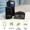 Tecnoware Power Systems Store Batterie au plomb étanche 12 V Capacité 7,2 Ah