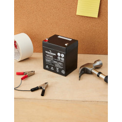 Tecnoware Power Systems - Batterie au Plomb Étanche, 12 V 5 Ah, Pour Onduleur, Systèmes de Vidéosurveillance et Alarme, Cosse Fa