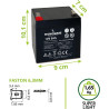 Tecnoware Power Systems - Batterie au Plomb Étanche, 12 V 5 Ah, Pour Onduleur, Systèmes de Vidéosurveillance et Alarme, Cosse Fa