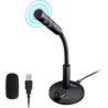 Veetop Micro PC USB pour Ordinateur, Micro Gaming - Microphone pour Vidéoconférence, Enregistrement Vocal, Podcasting, Skype, Yo