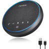 Microphone usb pour conférence bleutooth haut-parleur pour pc, réduction du bruit, capture vocale à 360° 43 heures en veille, co