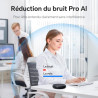 Microphone usb pour conférence bleutooth haut-parleur pour pc, réduction du bruit, capture vocale à 360° 43 heures en veille, co