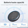 Microphone usb pour conférence bleutooth haut-parleur pour pc, réduction du bruit, capture vocale à 360° 43 heures en veille, co